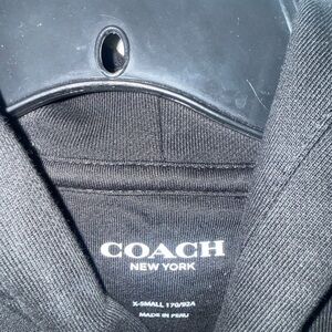 Coach Black Hoodie with White Logo